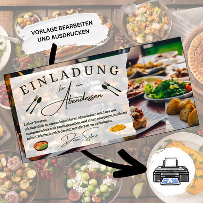 Gutschein - Abendessen Geschenkgutschein Geburtstag