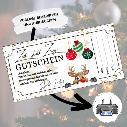 Gutschein - Gemeinsame Zeit statt Zeug als Geschenkidee