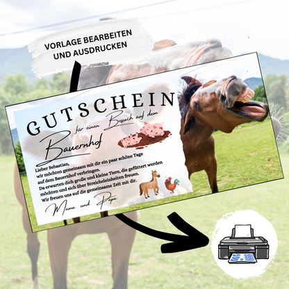 Gutschein - Urlaub Bauernhof