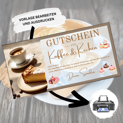 Gutschein - Kaffee und Kuchen Geschenkgutschein