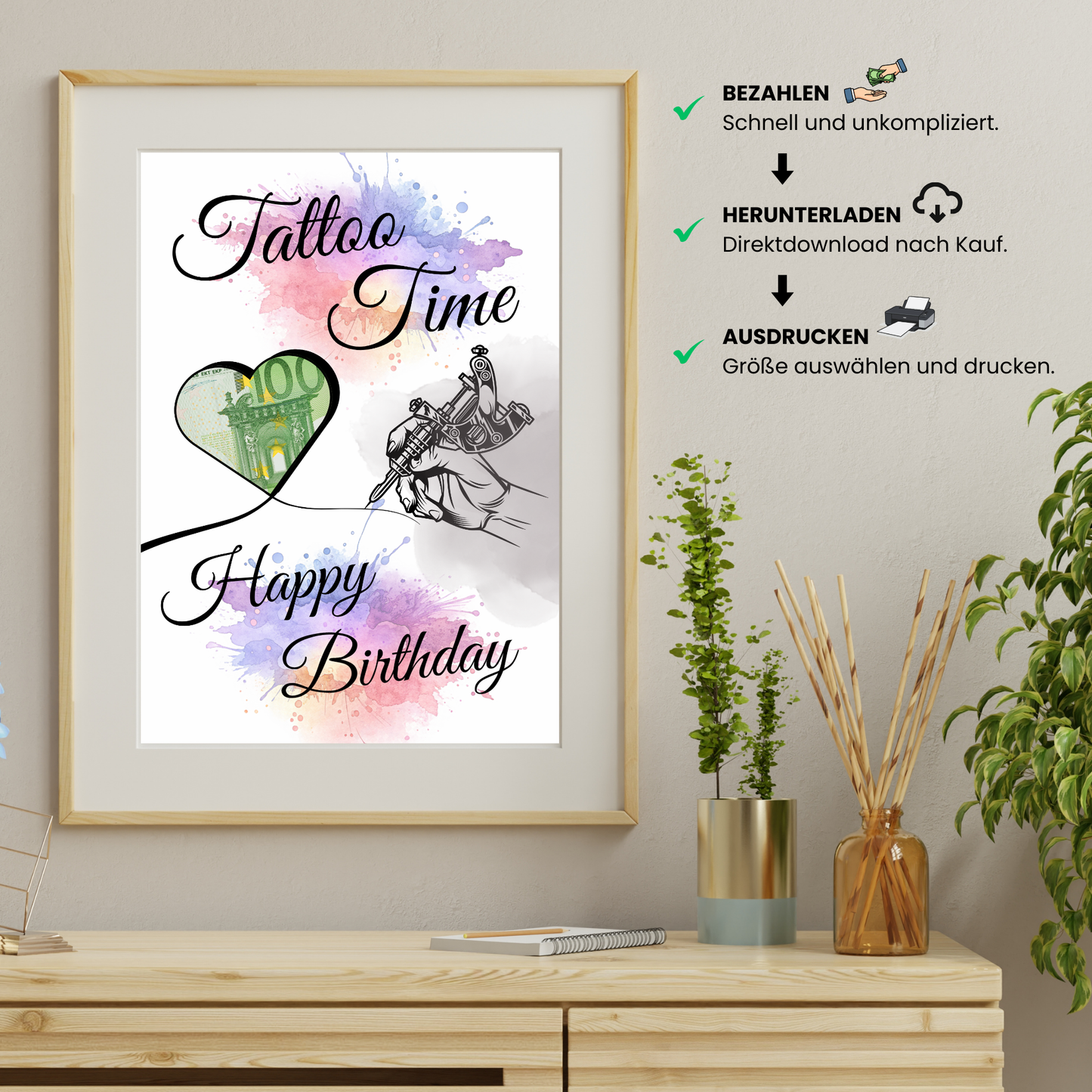 Geldgeschenk - Wunscherfüller Geschenkidee für ein Tattoo