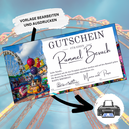 Gutschein - Rummel Besuch Erlebnisgutschein