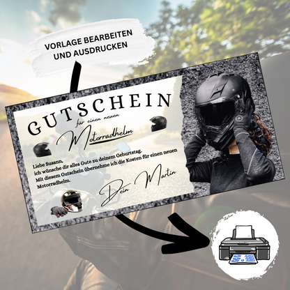 Gutschein - Motorradhelm Geschenkgutschein
