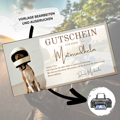 Gutschein - Motorradhelm Geschenkgutschein