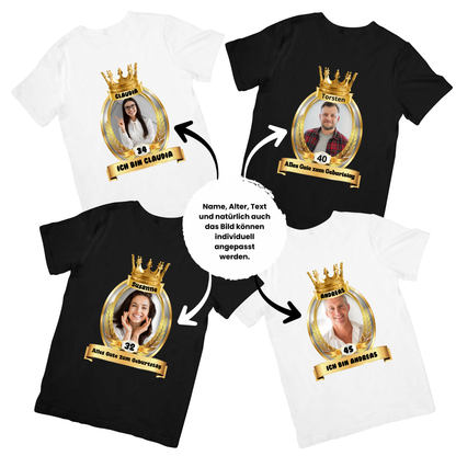 Party-T-Shirt zum 18. Geburtstag Krone
