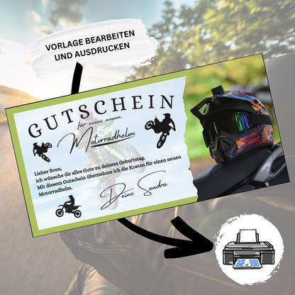 Gutschein - Motorradhelm Geschenkgutschein