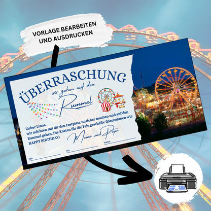 Gutschein - Rummel Besuch Erlebnisgutschein