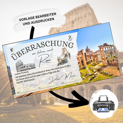 Gutschein - Städtetrip Rom Italien Reisegutschein