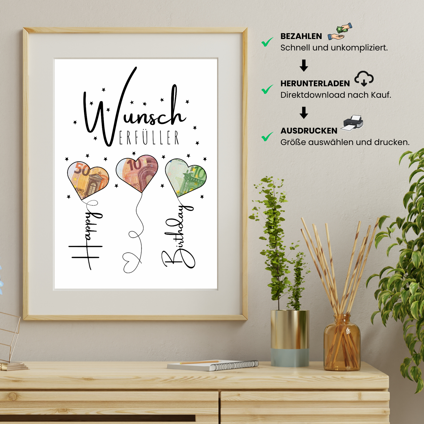 Geldgeschenk - Wünscherfüller als Geschenkidee zum Geburtstag