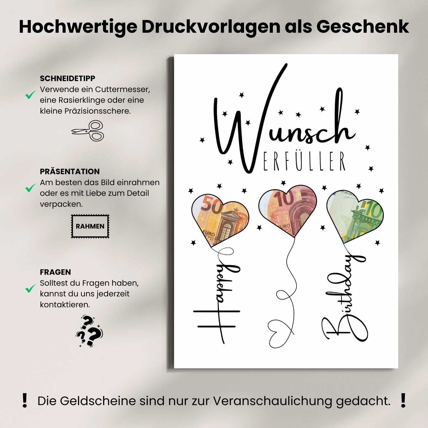 Geldgeschenk - Wünscherfüller als Geschenkidee zum Geburtstag