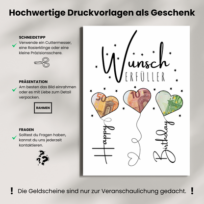 Geldgeschenk - Wünscherfüller als Geschenkidee zum Geburtstag