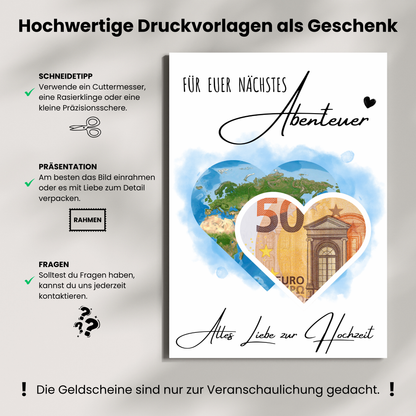 Geldgeschenk - Hochzeitsgeschenk für das nächste Abenteuer
