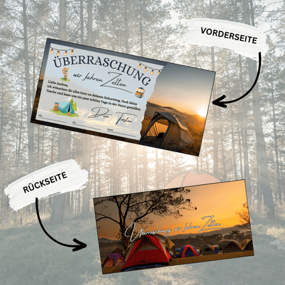 gutschein zelten Camping Gutschein Erlebnis Zelten Geschenk