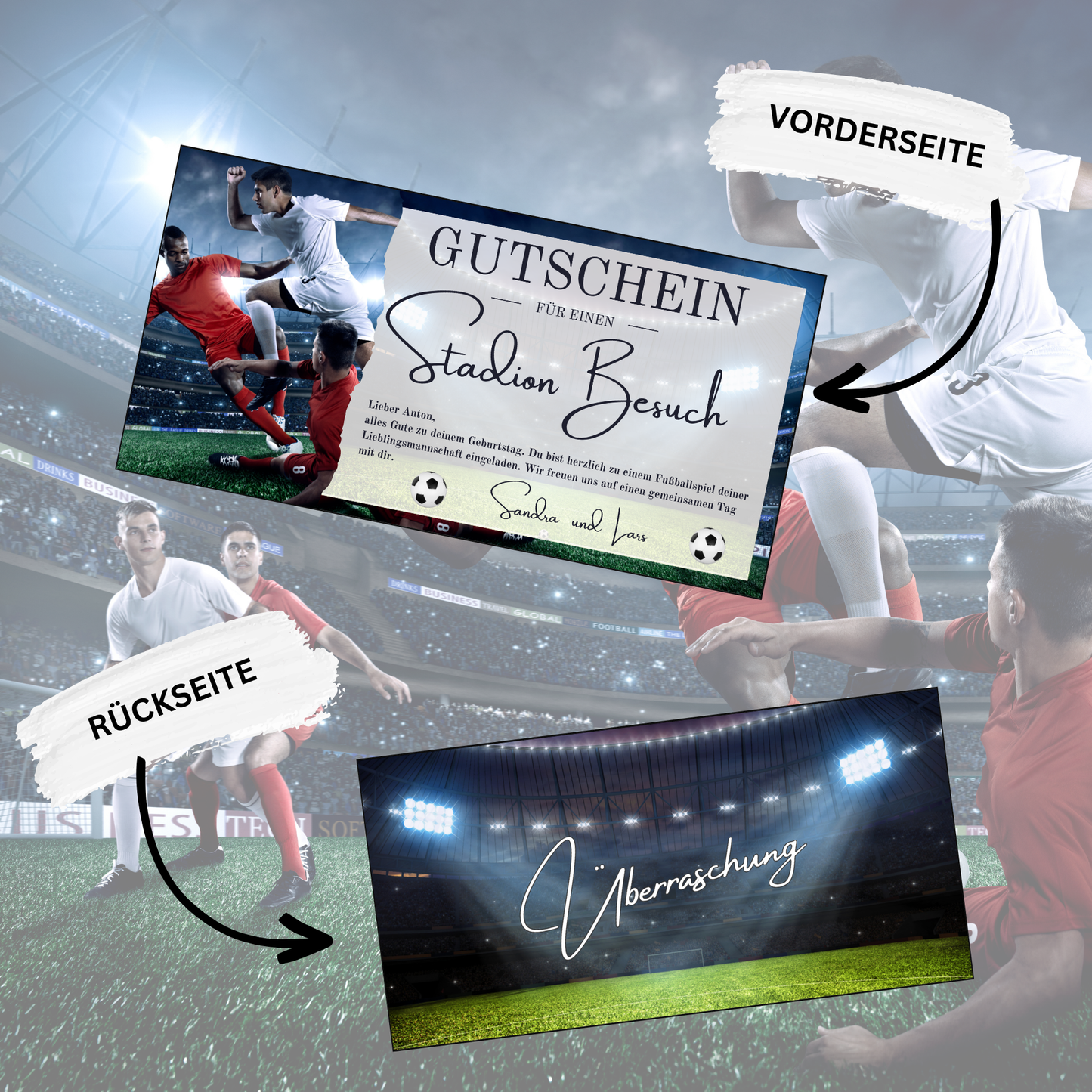 Gutschein - Stadion Besuch Fußballspiel Geschenkgutschein