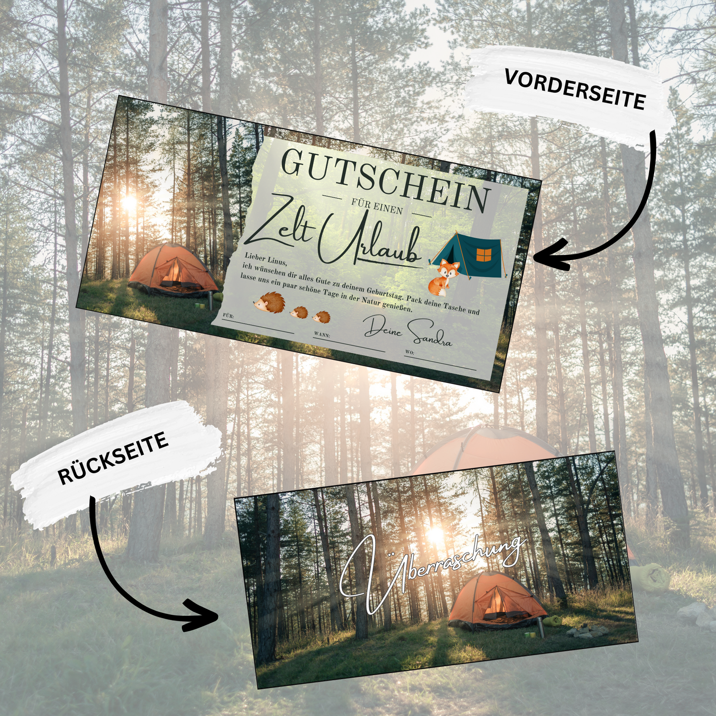 Gutschein - Zelten Campingtrip Erlebnisgutschein