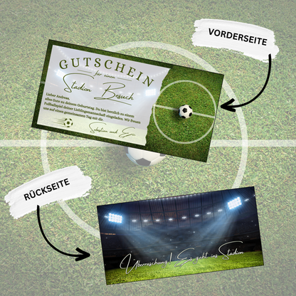 Gutschein - Stadion Besuch Fußballspiel Geschenkgutschein