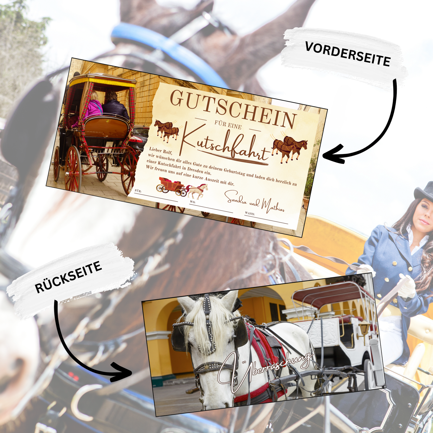 Gutschein - Kutschfahrt Rundfahrt Pferdekutsche