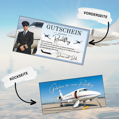 Gutschein - Flugzeug Rundflug Erlebnisgutschein