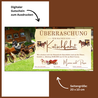 Gutschein - Kutschfahrt Rundfahrt Pferdekutsche