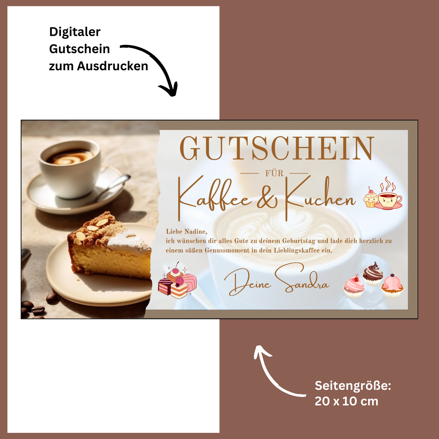 Gutschein - Kaffee und Kuchen Geschenkgutschein