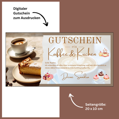 Gutschein - Kaffee und Kuchen Geschenkgutschein