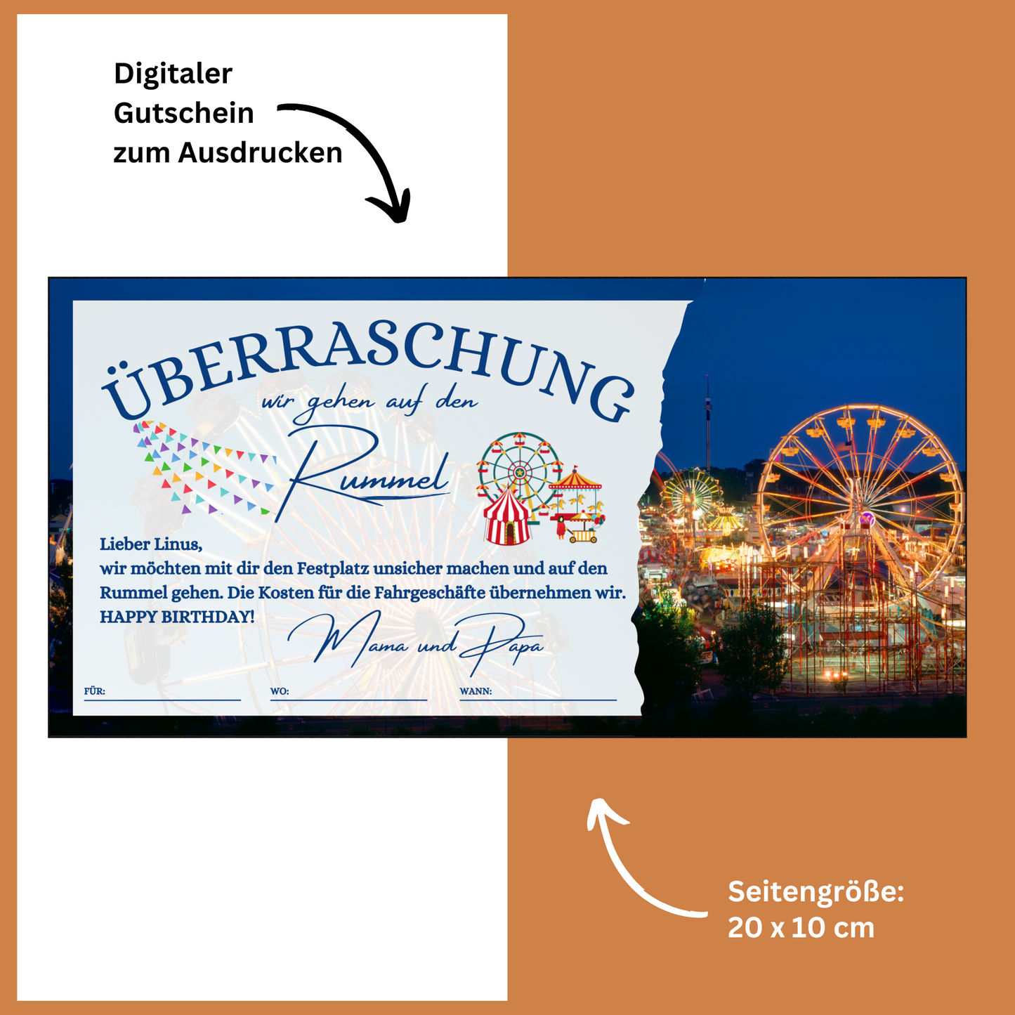 Gutschein - Rummel Besuch Erlebnisgutschein