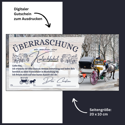 Gutschein - Kutschfahrt Rundfahrt Pferdekutsche