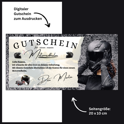 Gutschein - Motorradhelm Geschenkgutschein