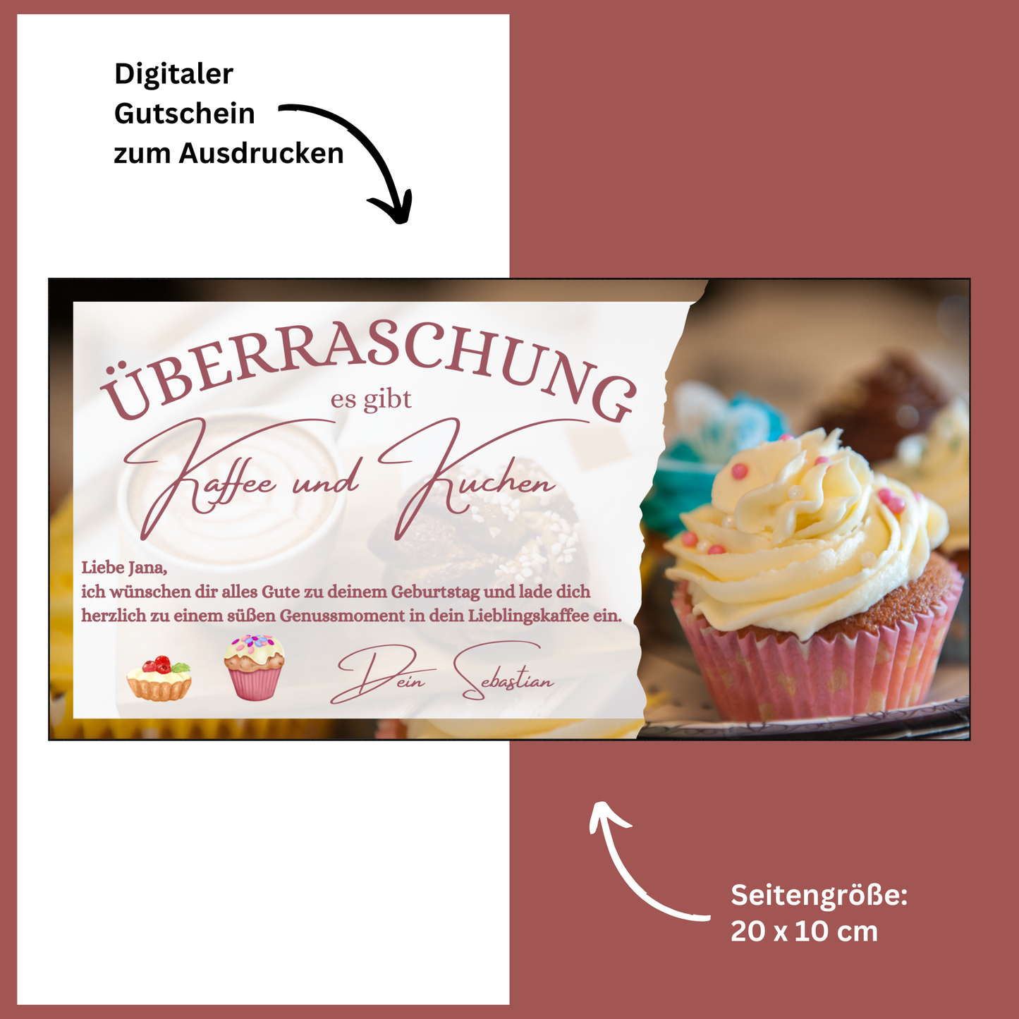 Gutschein - Kaffee und Kuchen Geschenkgutschein