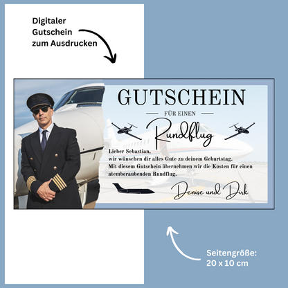 Gutschein - Flugzeug Rundflug Erlebnisgutschein