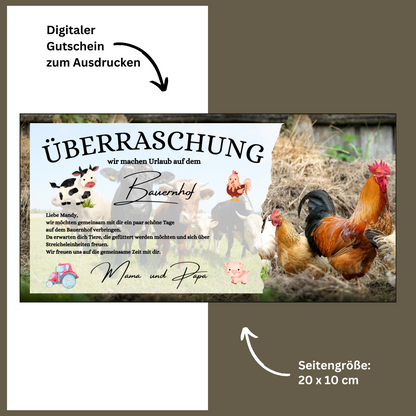 Gutschein - Urlaub Bauernhof