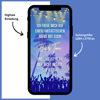 eCARD - Ballermann Party Einladungskarte