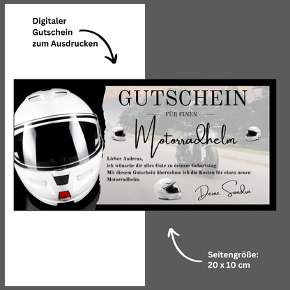 Gutschein - Motorradhelm Geschenkgutschein