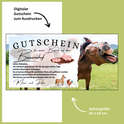 Gutschein - Urlaub Bauernhof