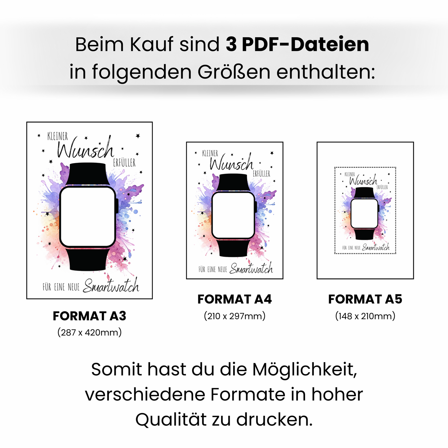 Geldgeschenk - Kleiner Wunscherfüller für eine Smartwatch