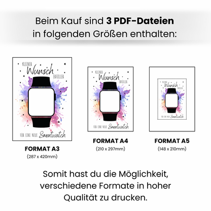 Geldgeschenk - Kleiner Wunscherfüller für eine Smartwatch