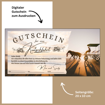 Gutschein - Kutschfahrt Rundfahrt Pferdekutsche