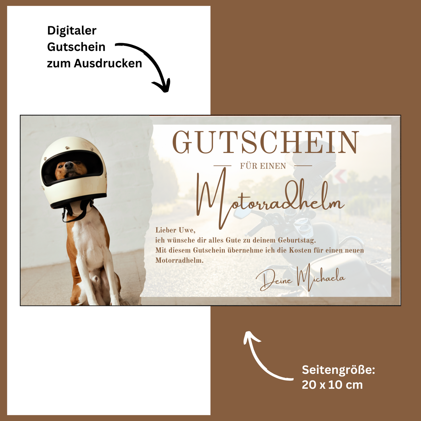 Gutschein - Motorradhelm Geschenkgutschein