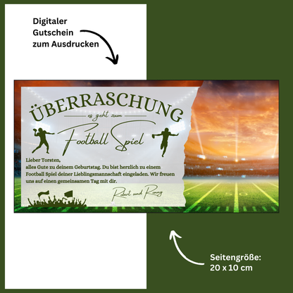 Gutschein - American Football Geschenkgutschein