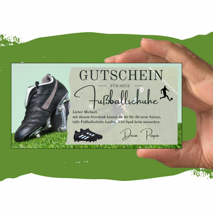 Gutschein - Geschenkgutschein für Neue Fußballschuhe