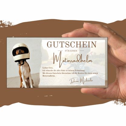 Gutschein - Motorradhelm Geschenkgutschein