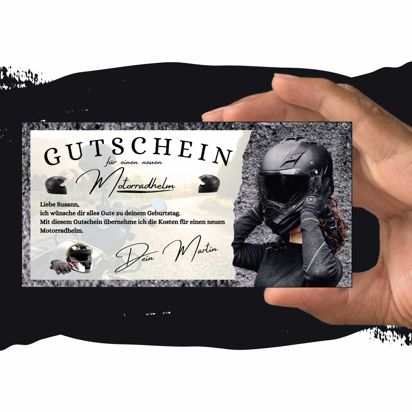 Gutschein - Motorradhelm Geschenkgutschein