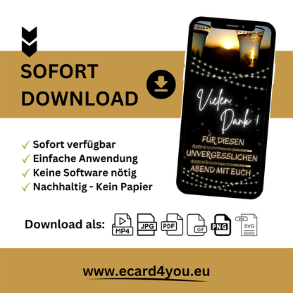 eCARD - Danksagung Geburtstag Jugendweihe