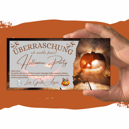 Gutschein - Halloween Party Geschenkgutschein