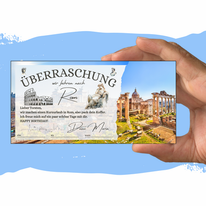 Gutschein - Städtetrip Rom Italien Reisegutschein