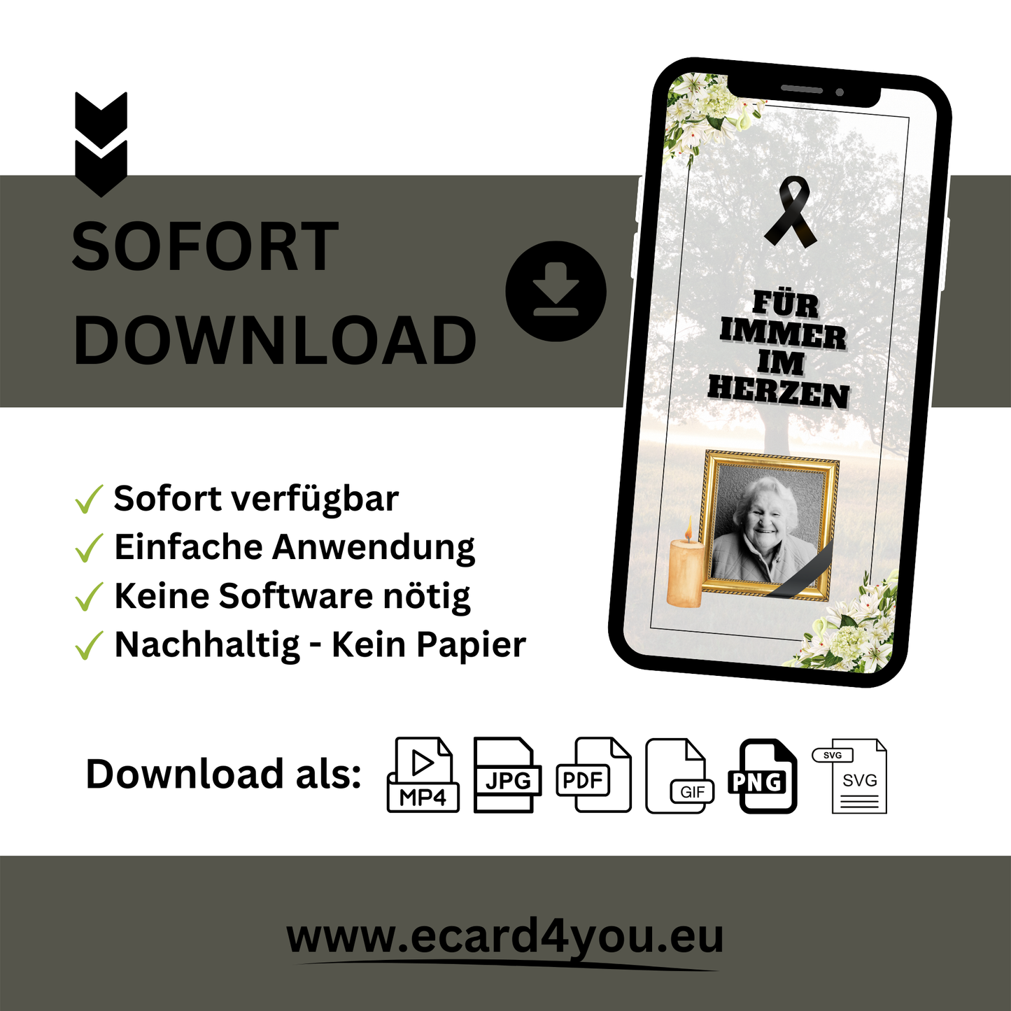 eCARD - Trauerkarte und Beileidsbekundung