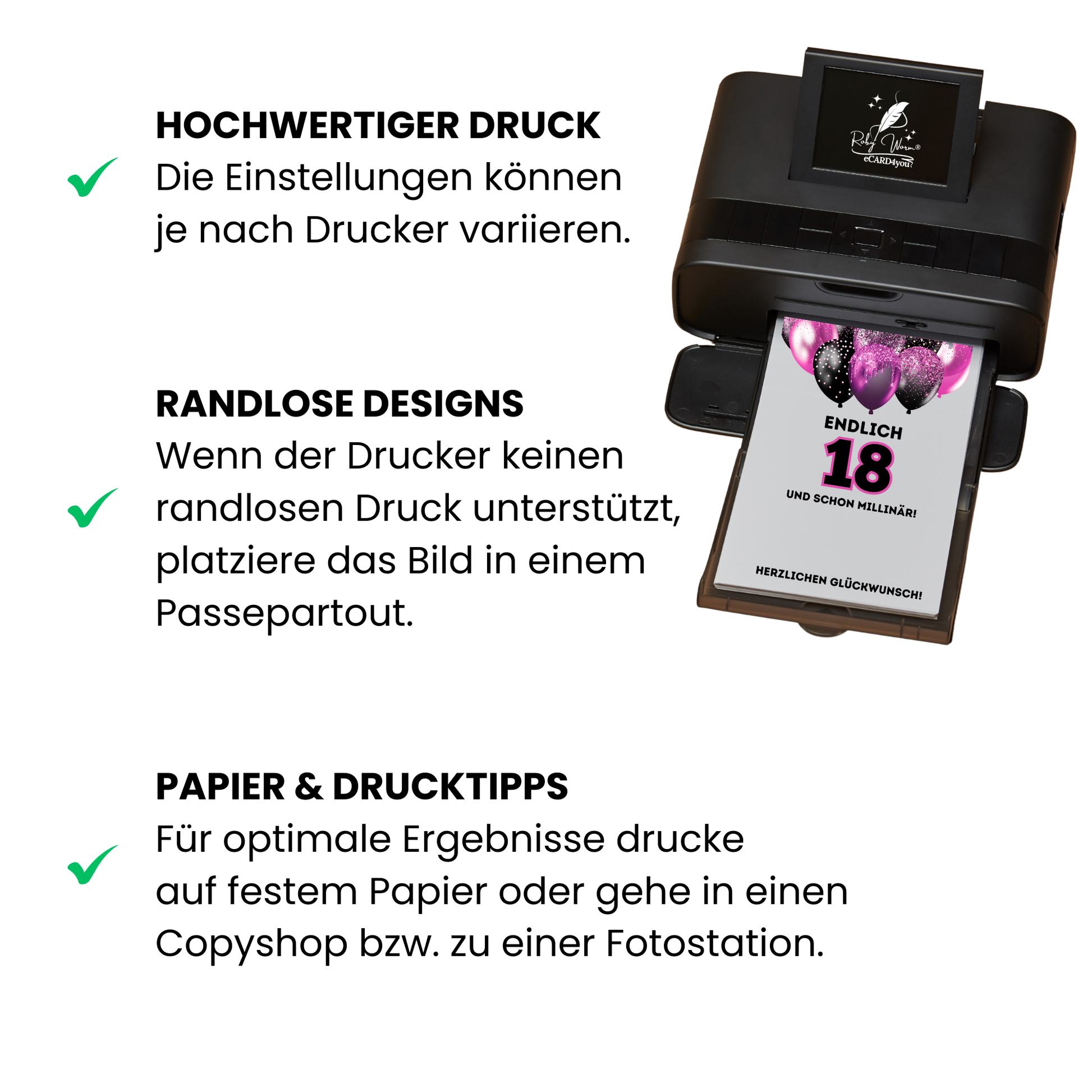 Geldgeschenk - Endlich 18 und schon Millionär mit lila Luftballons (Kopie) - eCARD4you