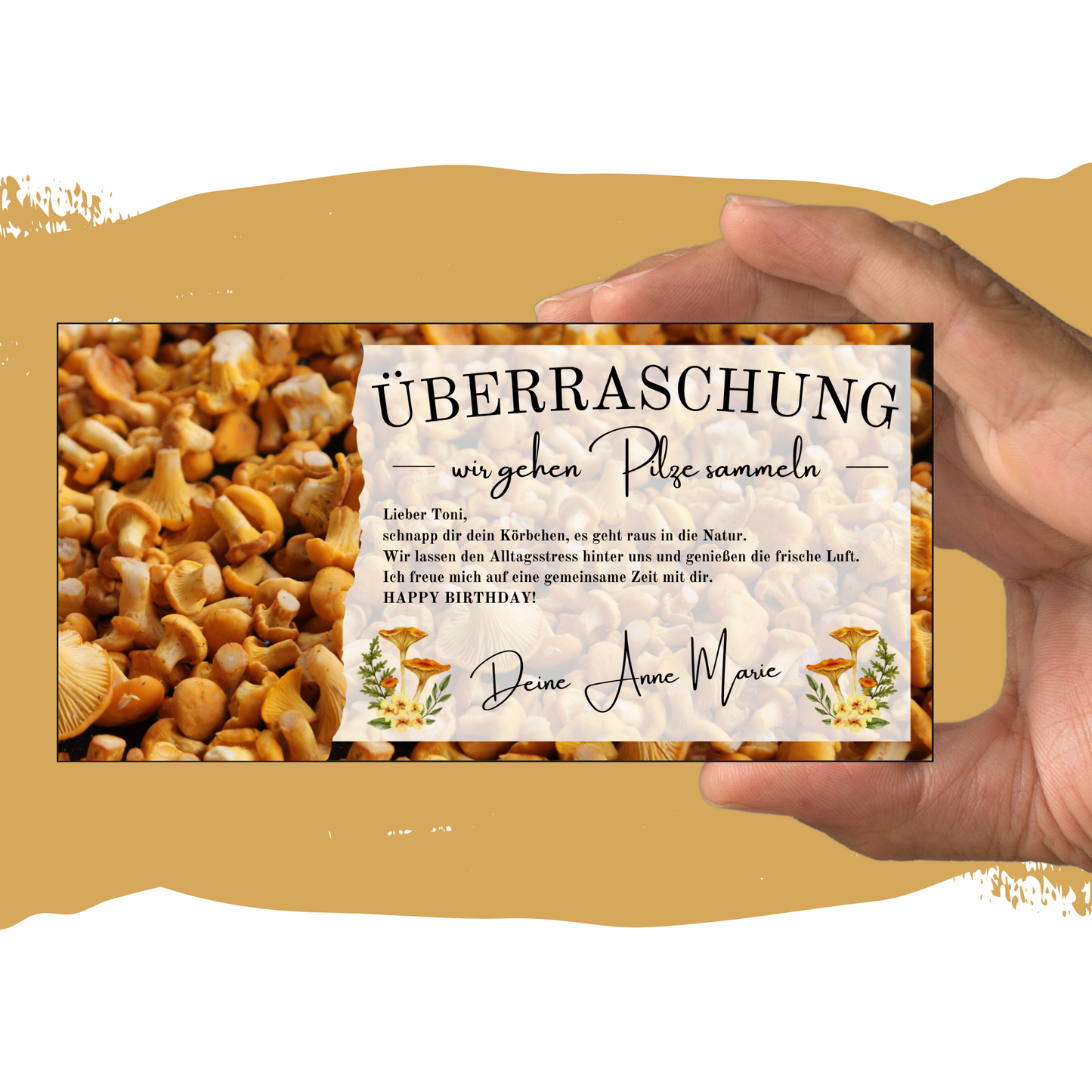 Gutschein - Pilze Geschenkgutschein Geburtstag