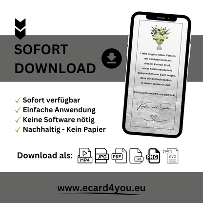 eCARD - Beileidsbekundung und Trauerkarte
