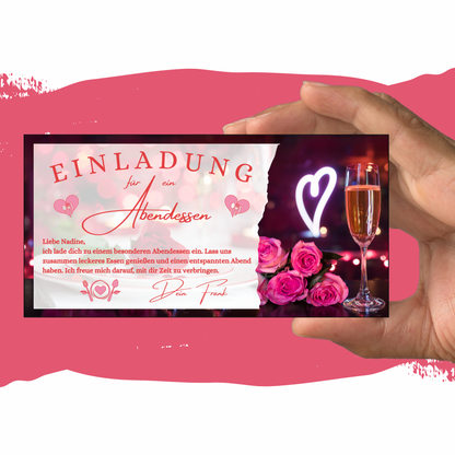 Gutschein - Abendessen Geschenkgutschein Geburtstag